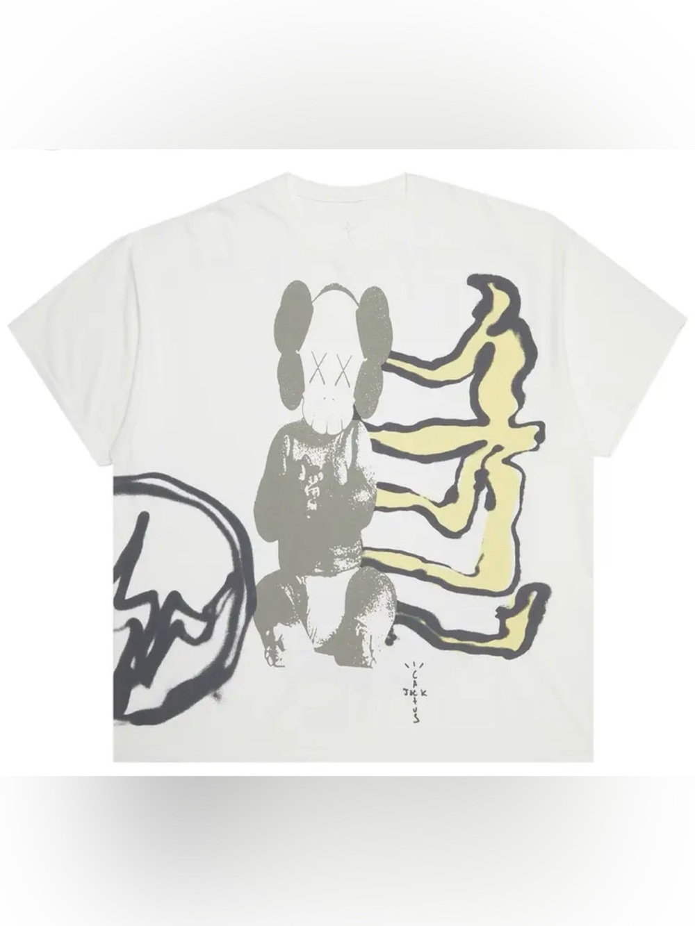 NEW! Rare! Travis Scott Cactus Jack Kaws For Fragment Tee SZ-XL